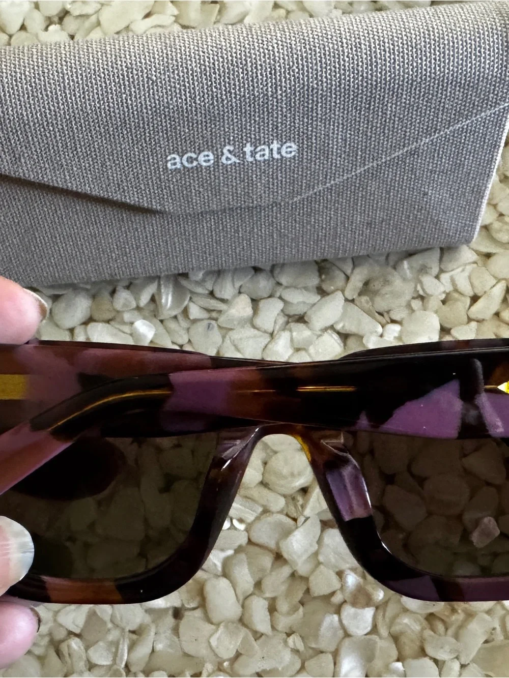 Women's Ace + Tate Purple Tortoiseshell Sunglasses